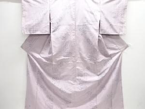 花唐草模様織り出し手織り紬着物